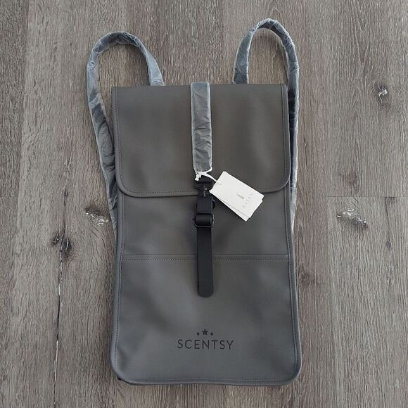 NEW Rains 1220 Waterproof Backpack in Charcoal Scentsy Logo - Picture 1 of 6